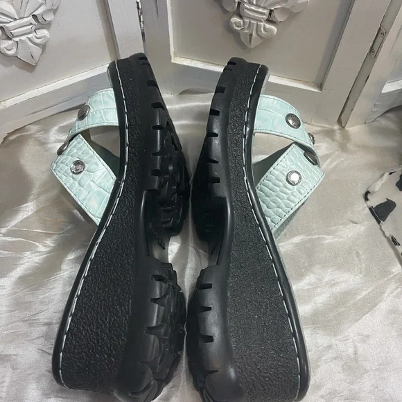 ROPER Aqua/light blue clog sandals - Picture 4 of 7